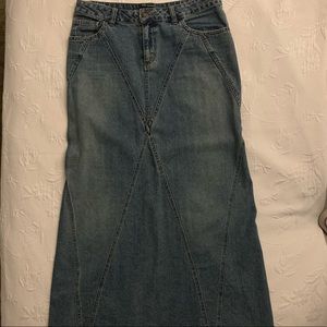 Long Denim Skirt
